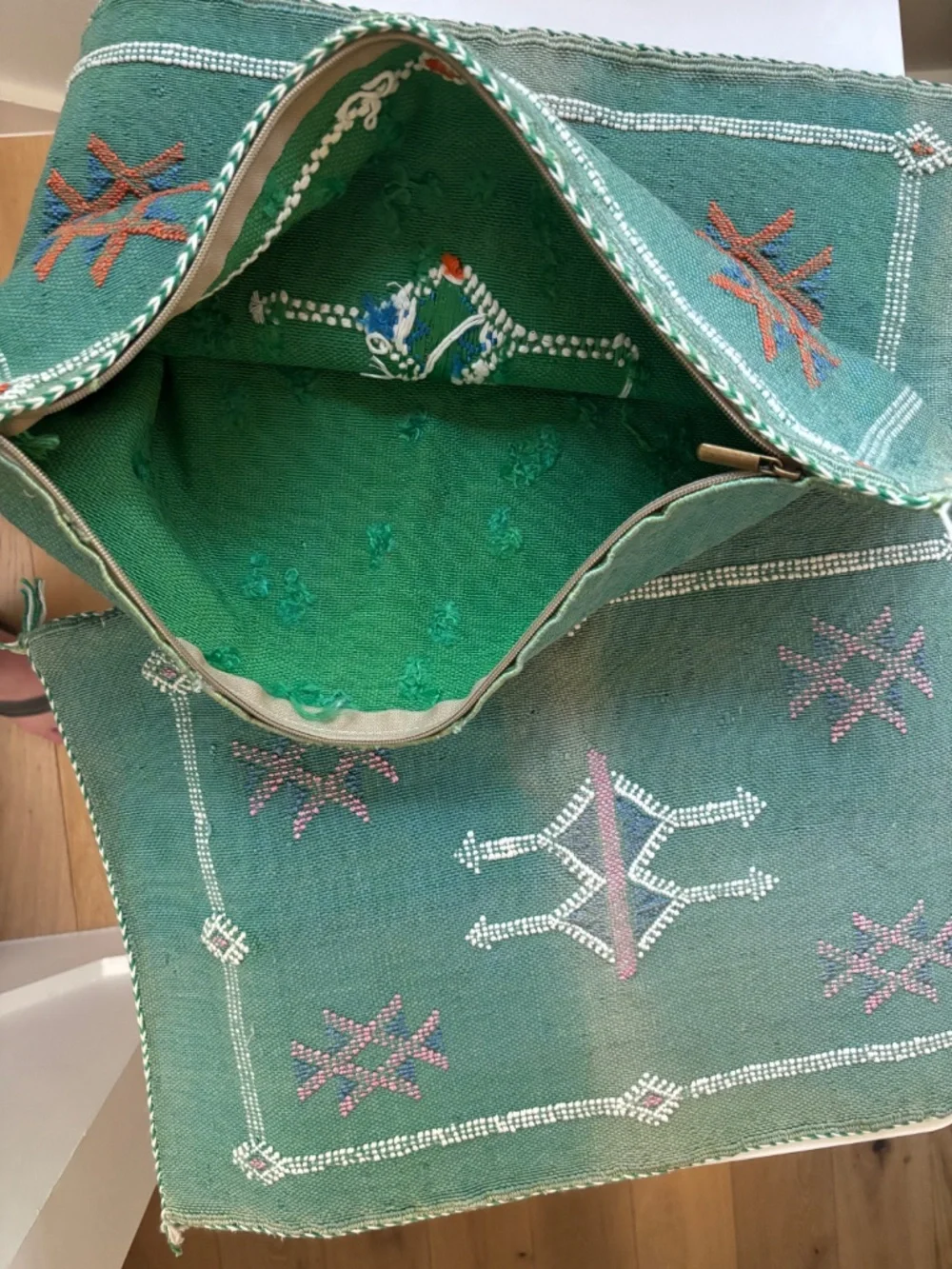 2 Moroccan Cushion Covers - hand made, purchased in Morocco